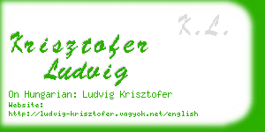 krisztofer ludvig business card